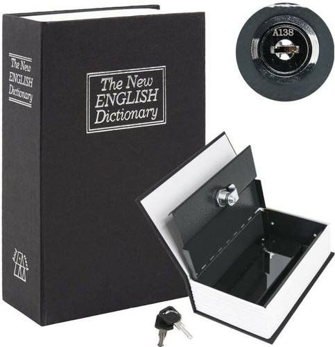 Safe lock box book - safe, metal