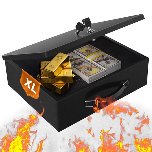 Fireproof document box large - document, box,x