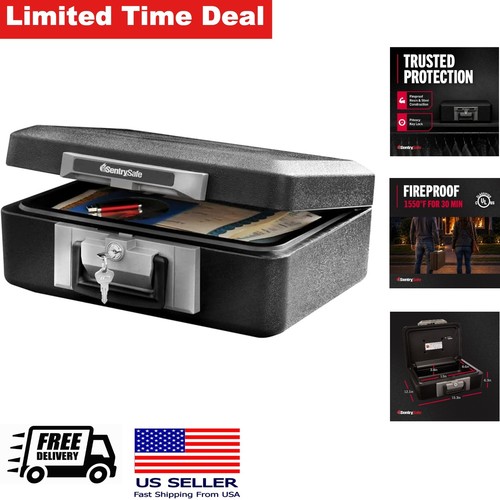 Fireproof safe box with key - with,